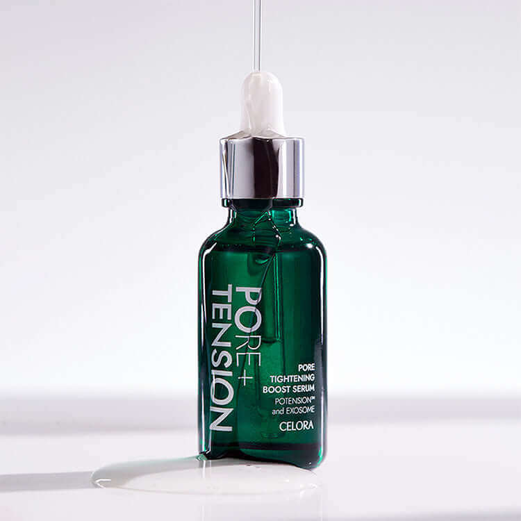 CELORA.BY POTENSION™ PORE TIGHTENING BOOST SERUM with Exosome, Green Bottle